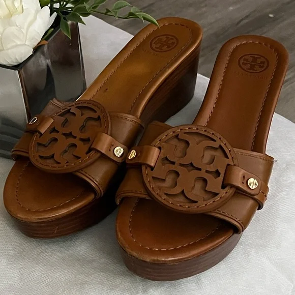 Tory Burch Leather Wedges - Picture 12 of 16